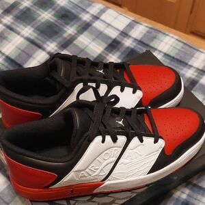 Jordan Red and Black Sneakers Bold Athletic Style